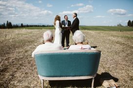 parents watching ceremony micro wedding