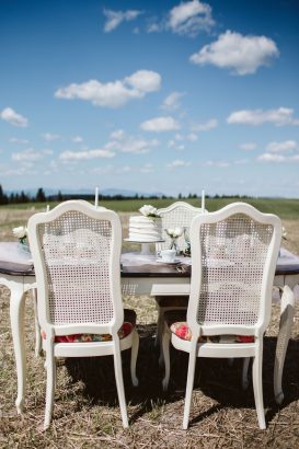 Wedding Outdoor Reception Table in Field